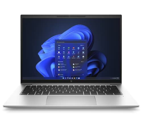 Ноутбук HP EliteBook с открытым экраном и клавиатурой — изображение производителя